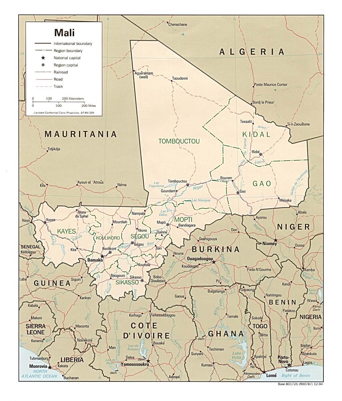 Karte Mali valsts
