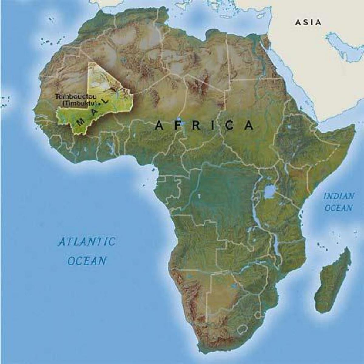 Mali un rietumāfrikā karte
